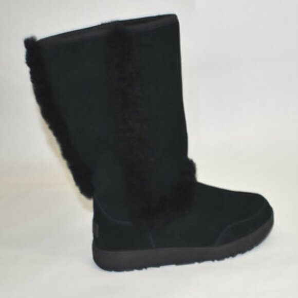Ugg Sundance Genuine Shearling Waterproof Boot Black - Picture 1 of 3